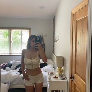 Urban outfitters silky floral blouse tank